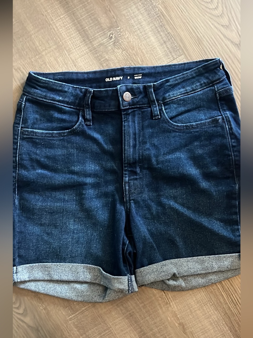 Old Navy Dark Blue Rolled-Hem Denim Shorts